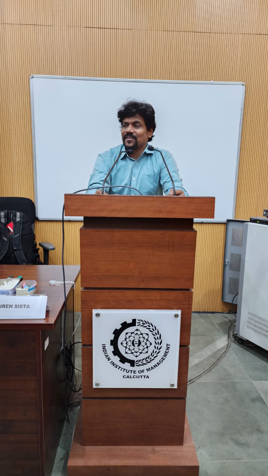 Delivering speech at IIM Calcutta